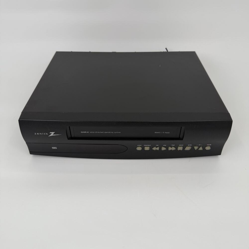 Vintage VCR Zenith VRA412 4-Head VHS VCR Player Recorder - TESTED & WORKING -
